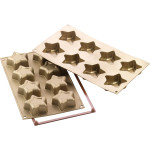 Forma com formato de estrelas para 8 cupcakes