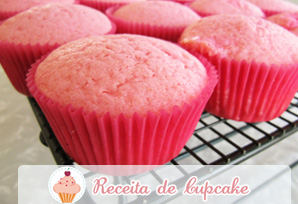 Cupcake Rosa de Baunilha