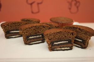 Cupcake com recheio de bolacha e Nutella